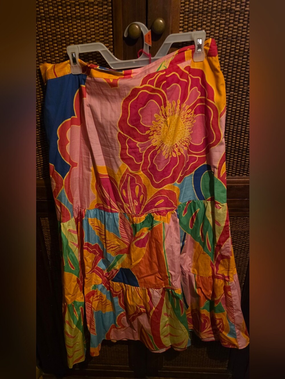 Maude Vivante NWT Bright Floral Tiered Maxi Skirt - Pink Multi XL - Picture 2 of 2